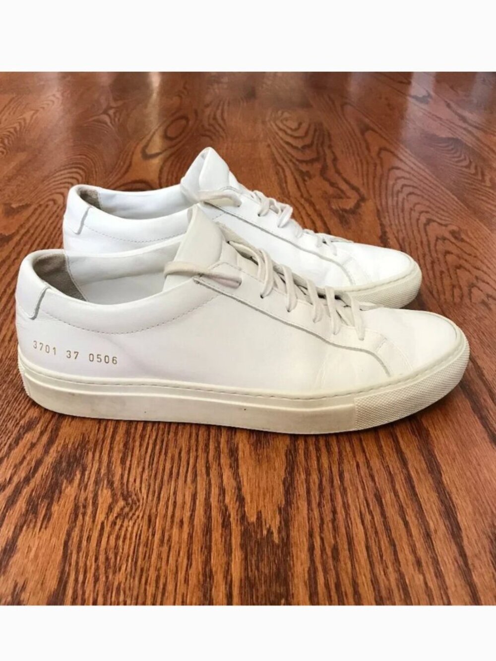 Common Projects Original Achilles Leather Sneakers Womens 37 6 White Trainers